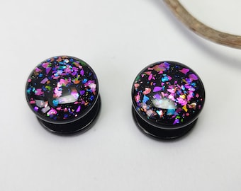 Fake Plug Earrings Surgical Steel Fake Plugs Stainless Steel Ice Crystal Circle Disc fakeplug fakeplugs Ear Studs Ladies 8-14mm Multiclour