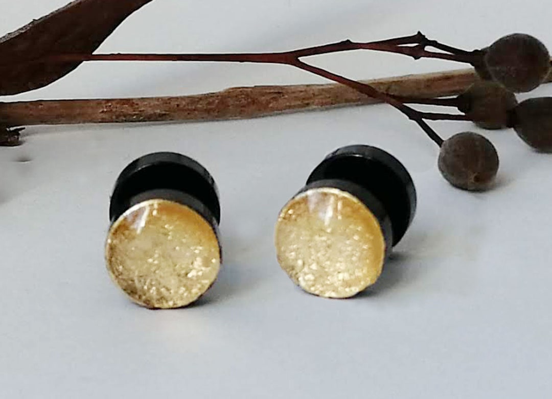 Stainless Steel Round Fake Plug - Gold main image 1