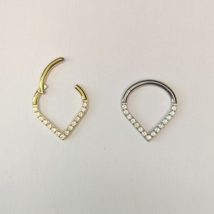 16G Titan V Förmiger Septum Ring Triangle Septum Nasening Nasenpiercing /Daith Ring/Helix Ohrringe/Tragus Ohrringe/Knorpel Piercing/
