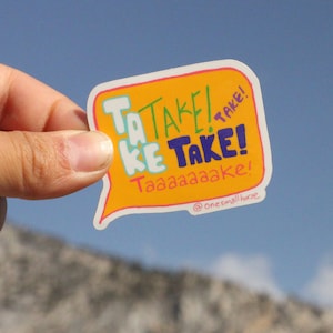 TAKE Sport Climbing SMALL Sticker Vinyl Rock Climber Gifts Handmade Weatherproof
