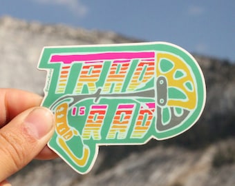 Trad is Rad Climbing Sticker Vinyl Rock Climber Gifts Handmade Weatherproof