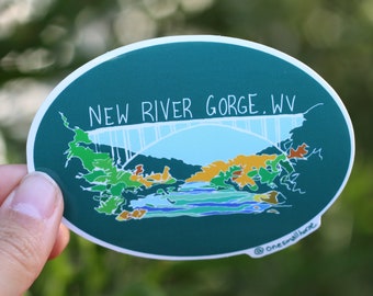 New River Gorge Climbing Sticker Vinyl NRG West Virginia WV Rock Climber Gifts Handmade Weatherproof