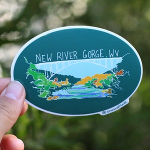 New River Gorge Climbing Sticker Vinyl NRG West Virginia WV Rock Climber Gifts Handmade Weatherproof