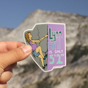 Lynn Hill Climbing Sticker Vinyl Rock Climber Gifts Handmade Weatherproof