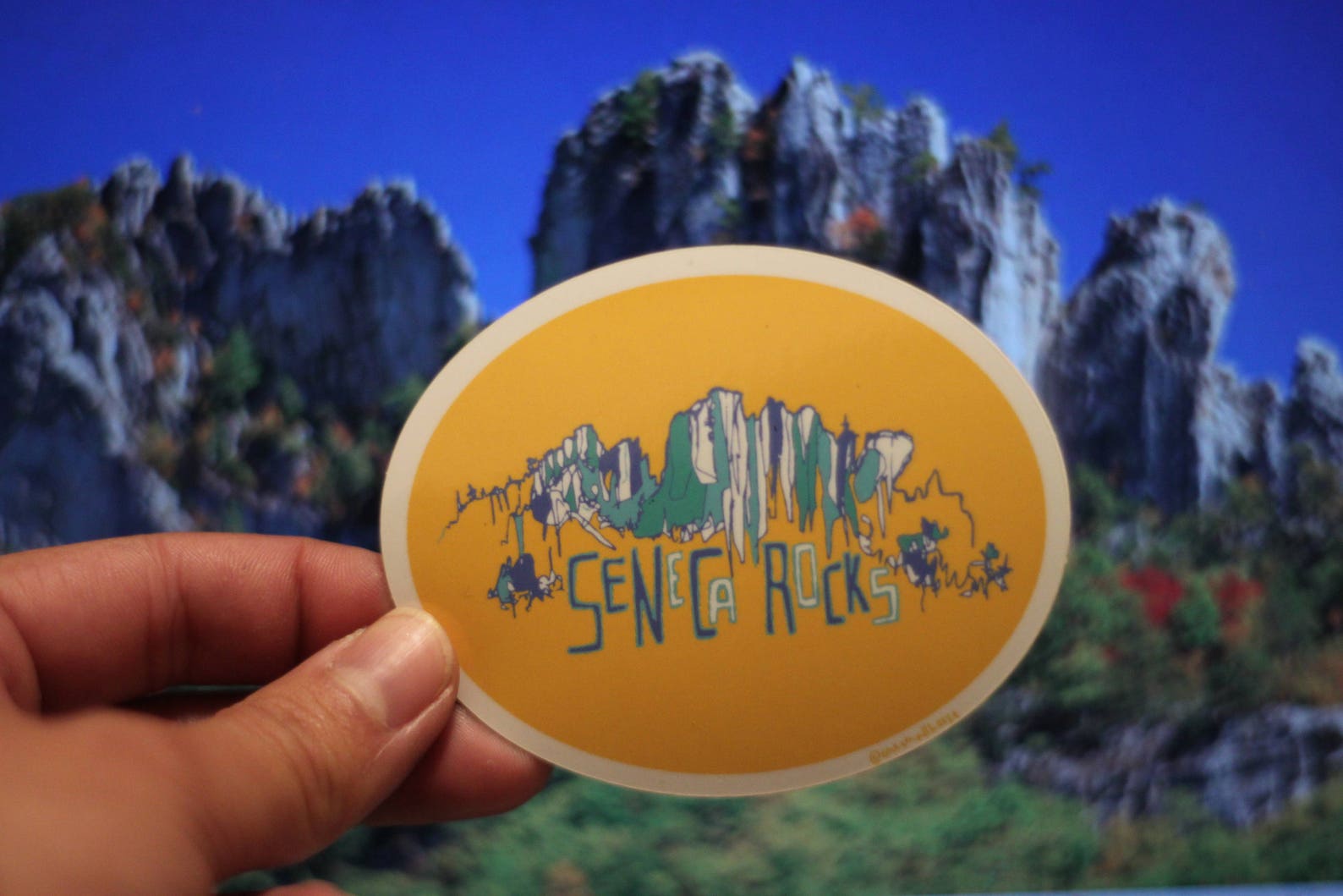 Seneca Rocks West Virginia Climbing Sticker Vinyl Rock Climber Gifts ...