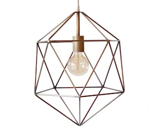 Minimal Pendant Light Modern Globe Chandelier Ceiling Lighting Polyhedron Minimal Industrial Lamp