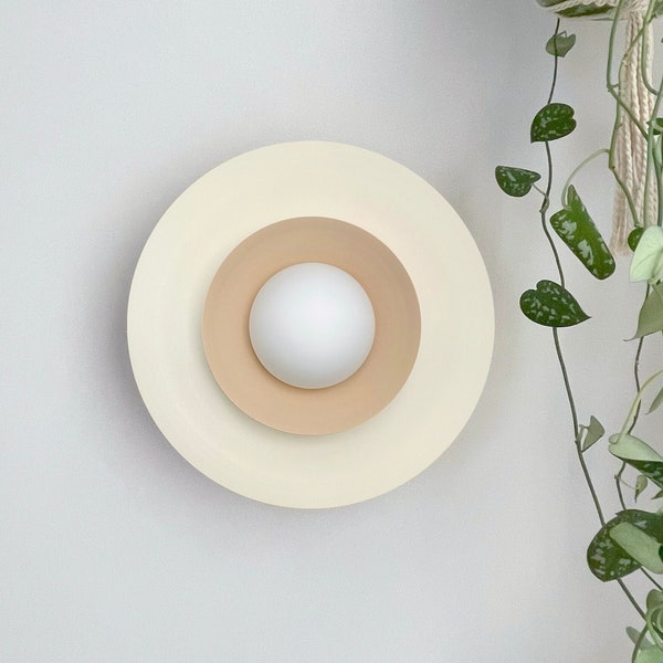 Modern Minimal Sconce Glass Globe Wall Lamp Mid Century Wall Plate Light Scandinavian Lighting [MATI]