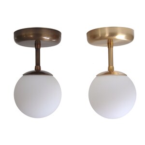 Minimal Globe Ceiling Light Chandelier Semi Flush Lamp Wall Sconce Mid Century Modern Lighitng