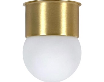 Minimal Brass Globe Flush Mount Ceiling Spot Light Modern Wall Sconce
