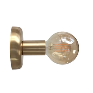 Minimal Brass Sconce Light Modern Flush Moun Ceiling Lightingt Mid Century Wall Lamp Gold Home Decor