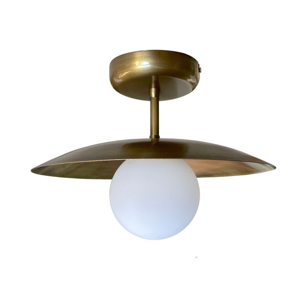 Minimal Flush Mount Ceiling Light Globe Chandelier Brass Mid Centrury Lighting [Mairy]