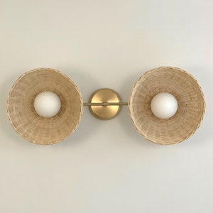 Bamboo on sale vanity light