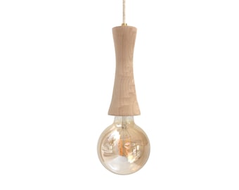 Suspension minimaliste en bois, lustre moderne en bois, lumière naturelle, décoration d'intérieur