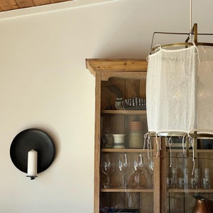 Lámpara colgante de cuerda rústica estilo bohemio, candelabro moderno, iluminación Industrial, accesorio de lino, pantalla de tela, cabaña imagen 2