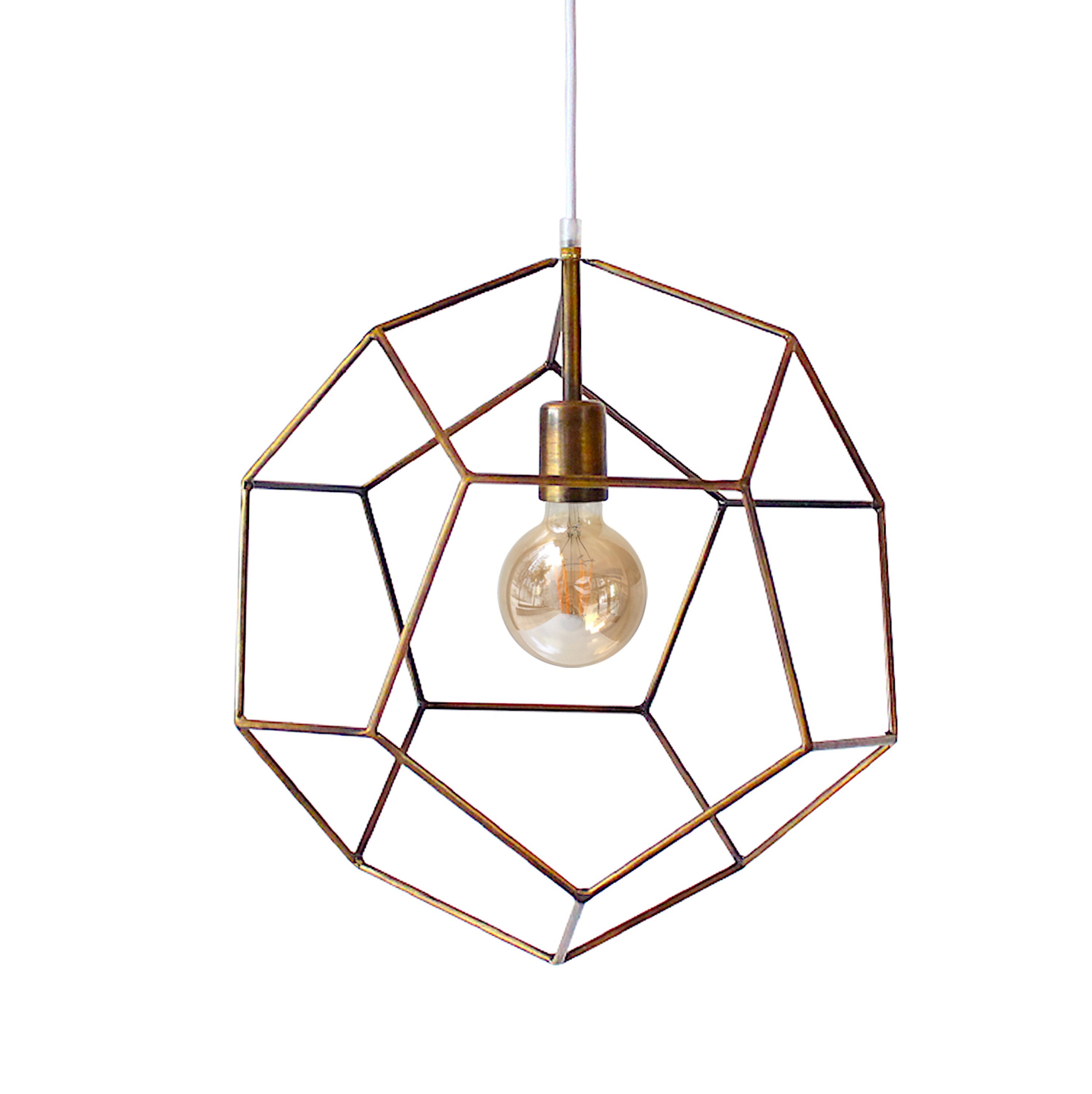 Gold Geometric Pendant Light zoom
