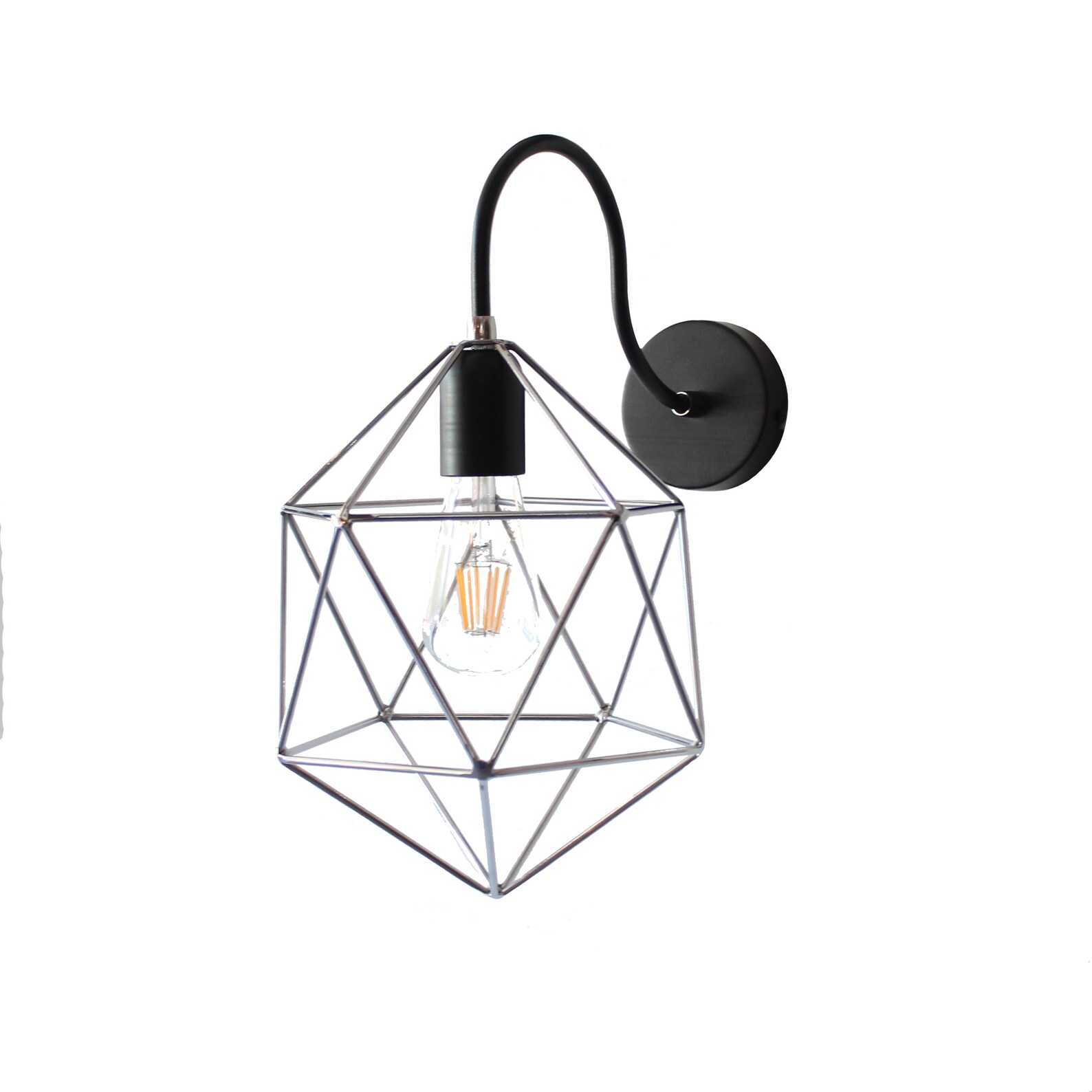 Geometric Wall Sconce Light Modern Lighting Handmade Etsy