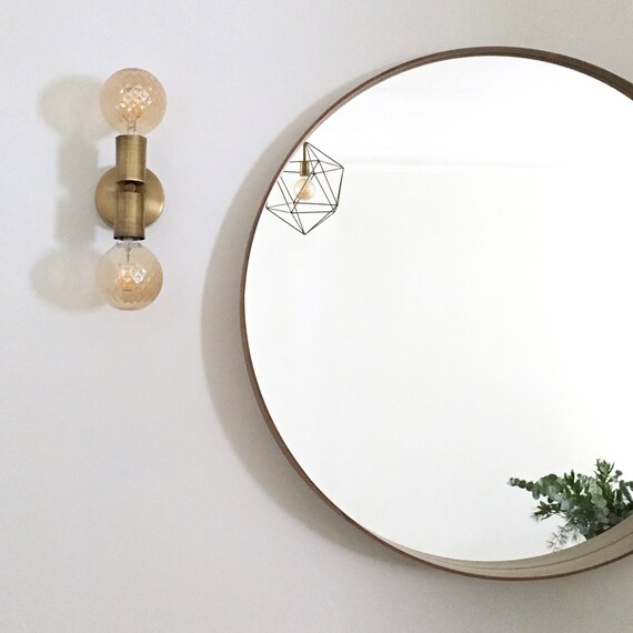 Dual Arm Wall Sconce Light Minimal Vanity Lighting Flush Mount Etsy