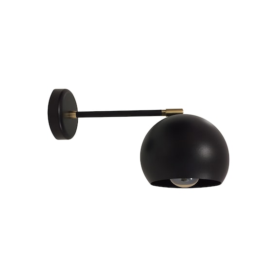 Globe wall sconce black deals