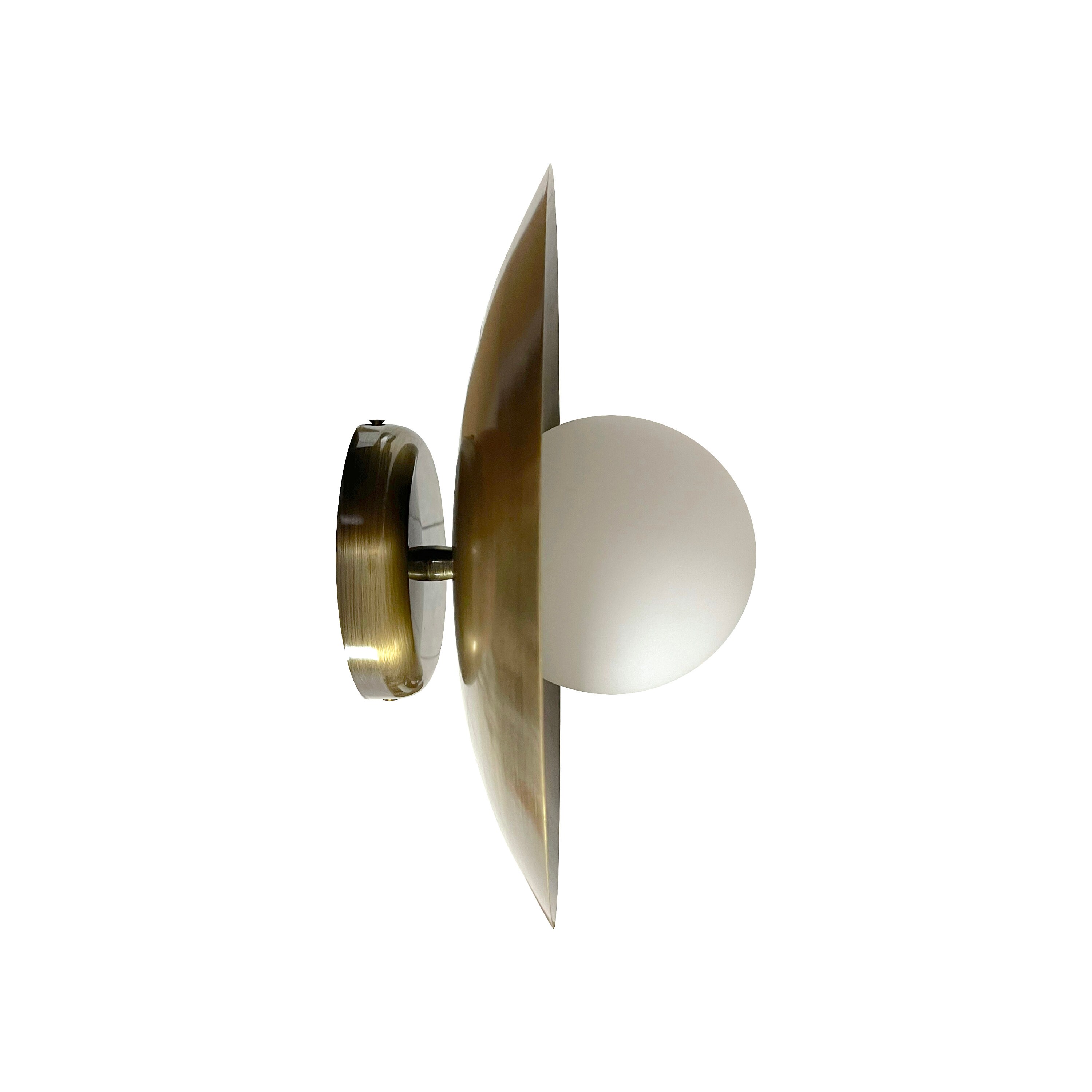Deckenleuchte Mit Glaskugeln – Messing-Optik, Dimmbar, 9-armig, Mid-Century Design (milchweiß)