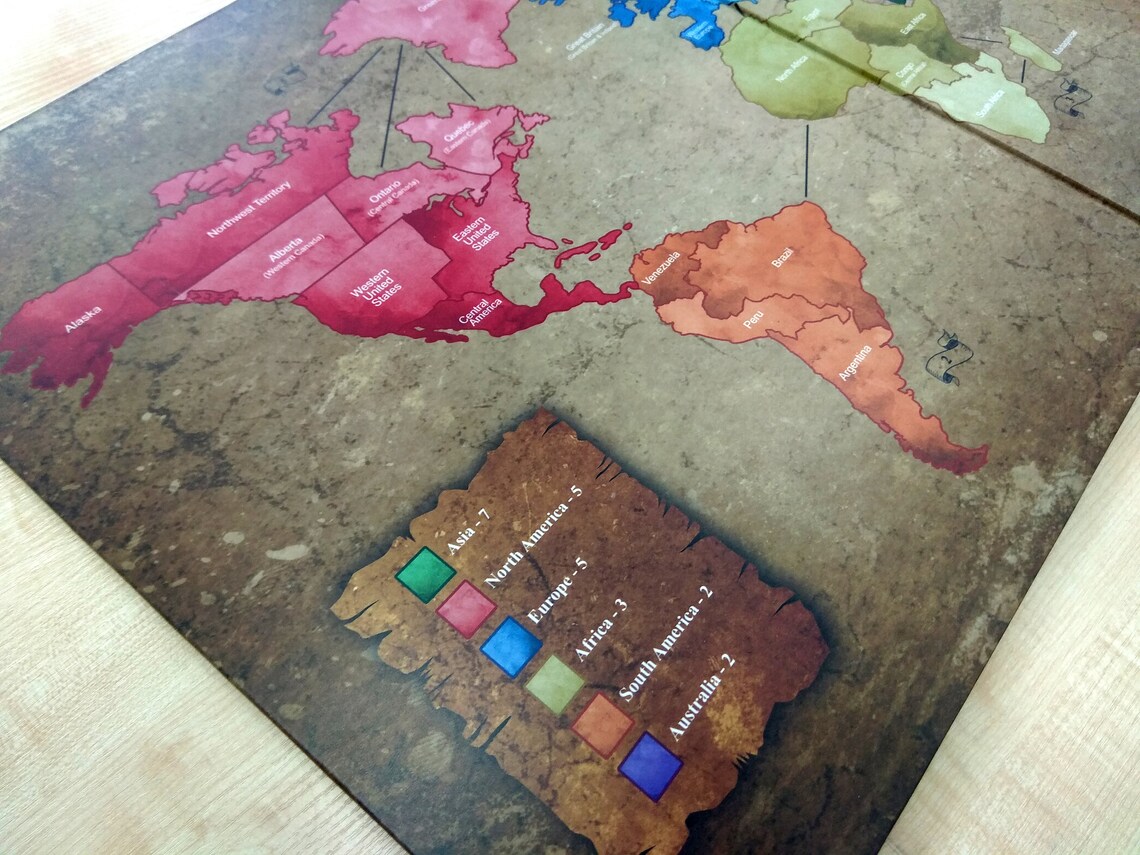 Risk board game Risk Custom game board Risk game board Etsy