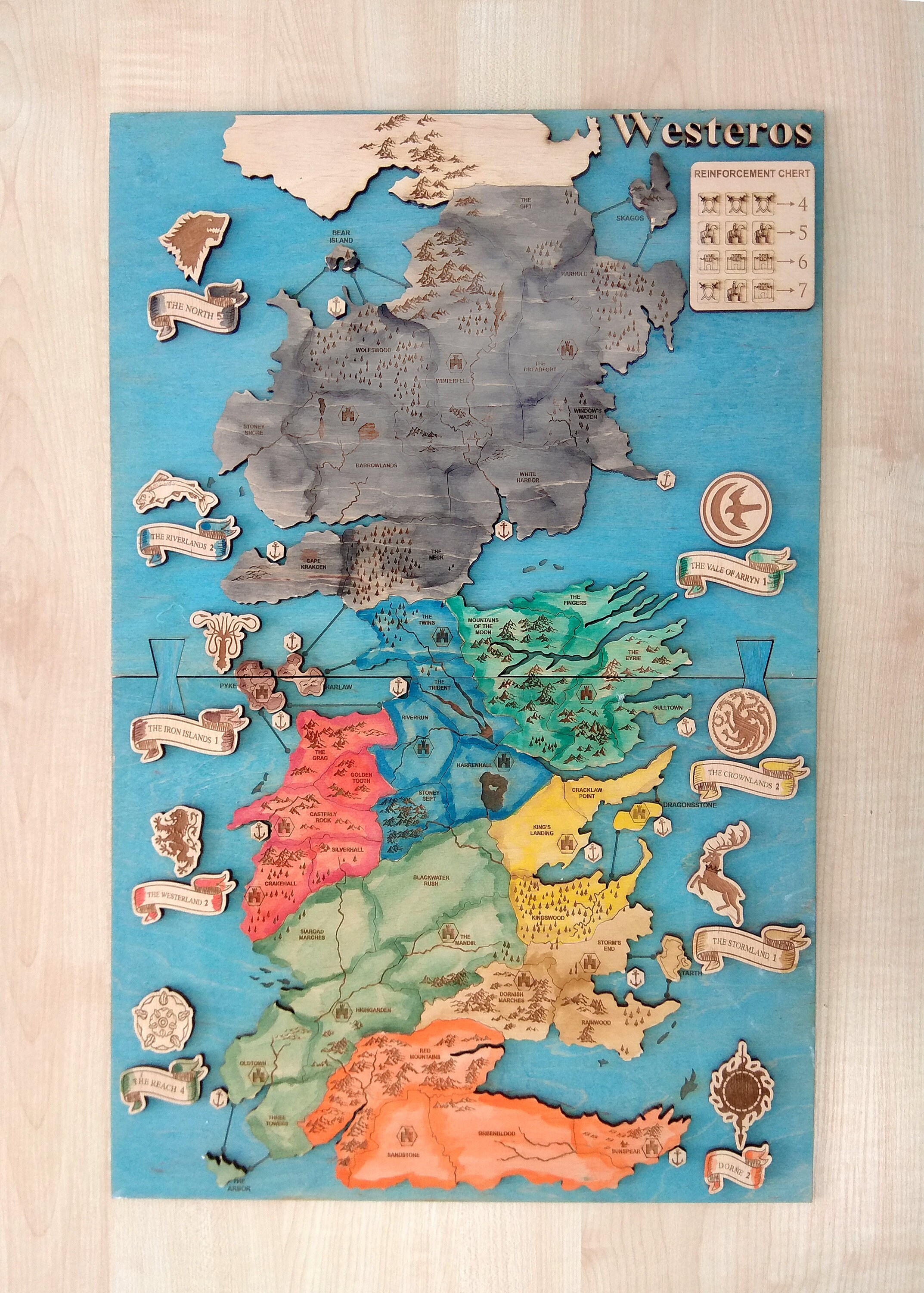 Risiko Game Of Thrones Benutzerdefinierte Holz Spiel Brett Etsy