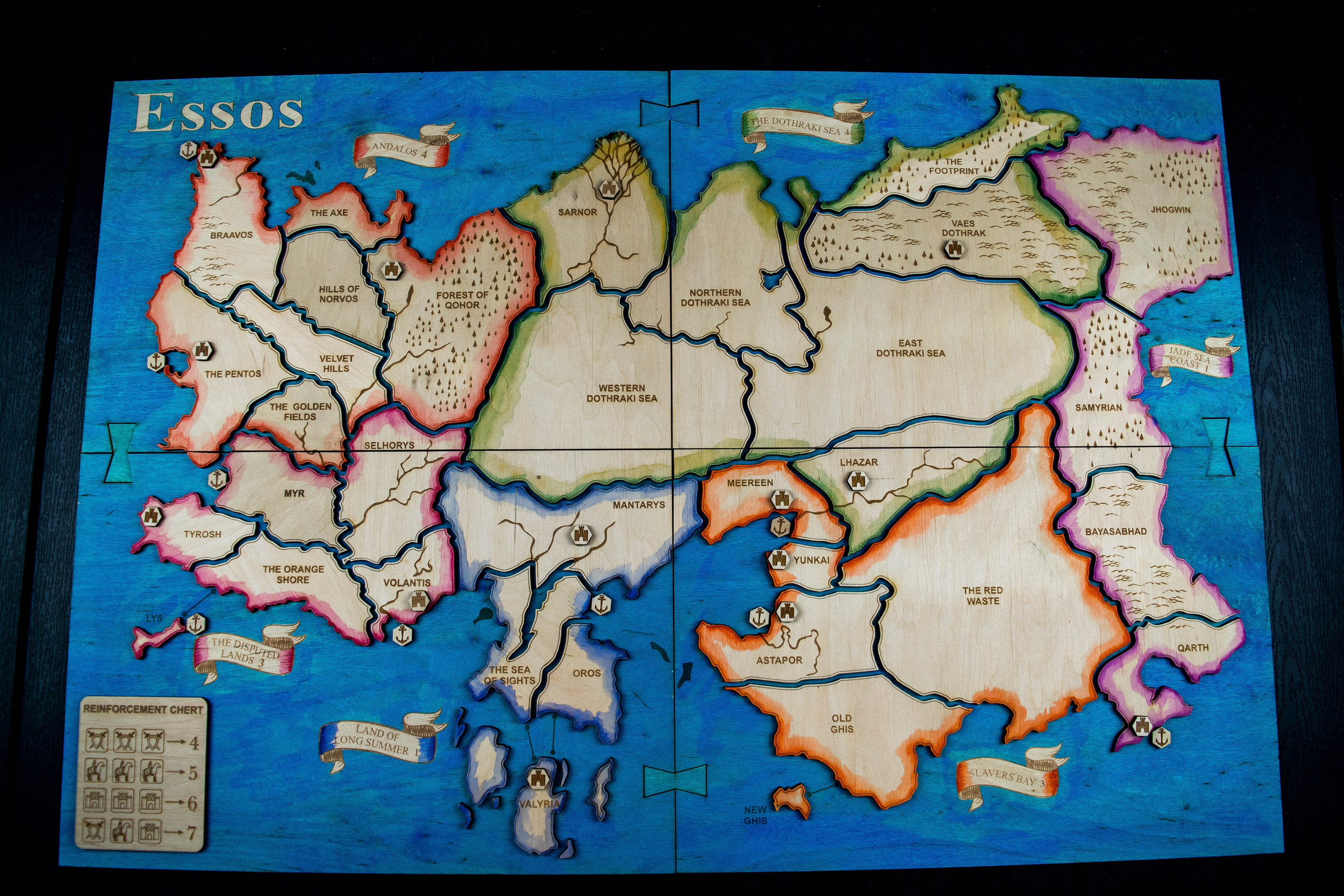 Risk Game of Thrones Custom wood game board Risk Risk board Etsy