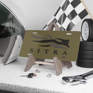 Custom Request Camo Vanity Plate With Sitka Camo Blackout