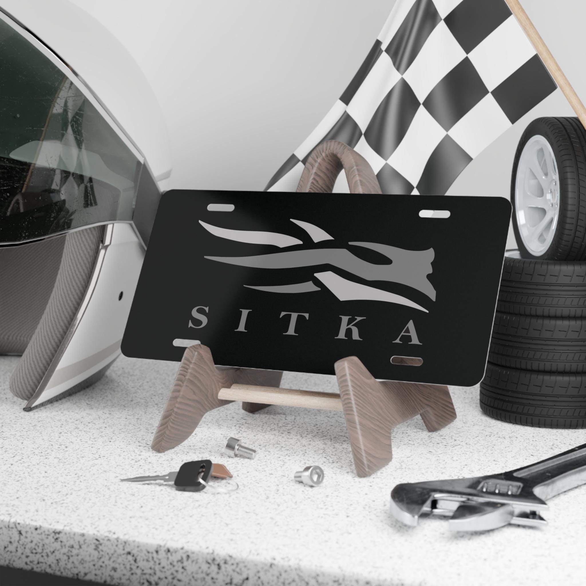 thumbnail image 2 of 3D RAM Letter Stainless Steel License Plate Frame – Black Finished 2 of 4