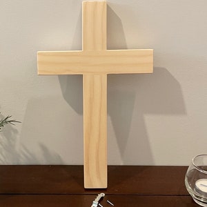 Unfinished Wooden Cross, Wood Cross, Hanging Crosses, Wood Crosses, Indoor Home Decor, Handmade Cross