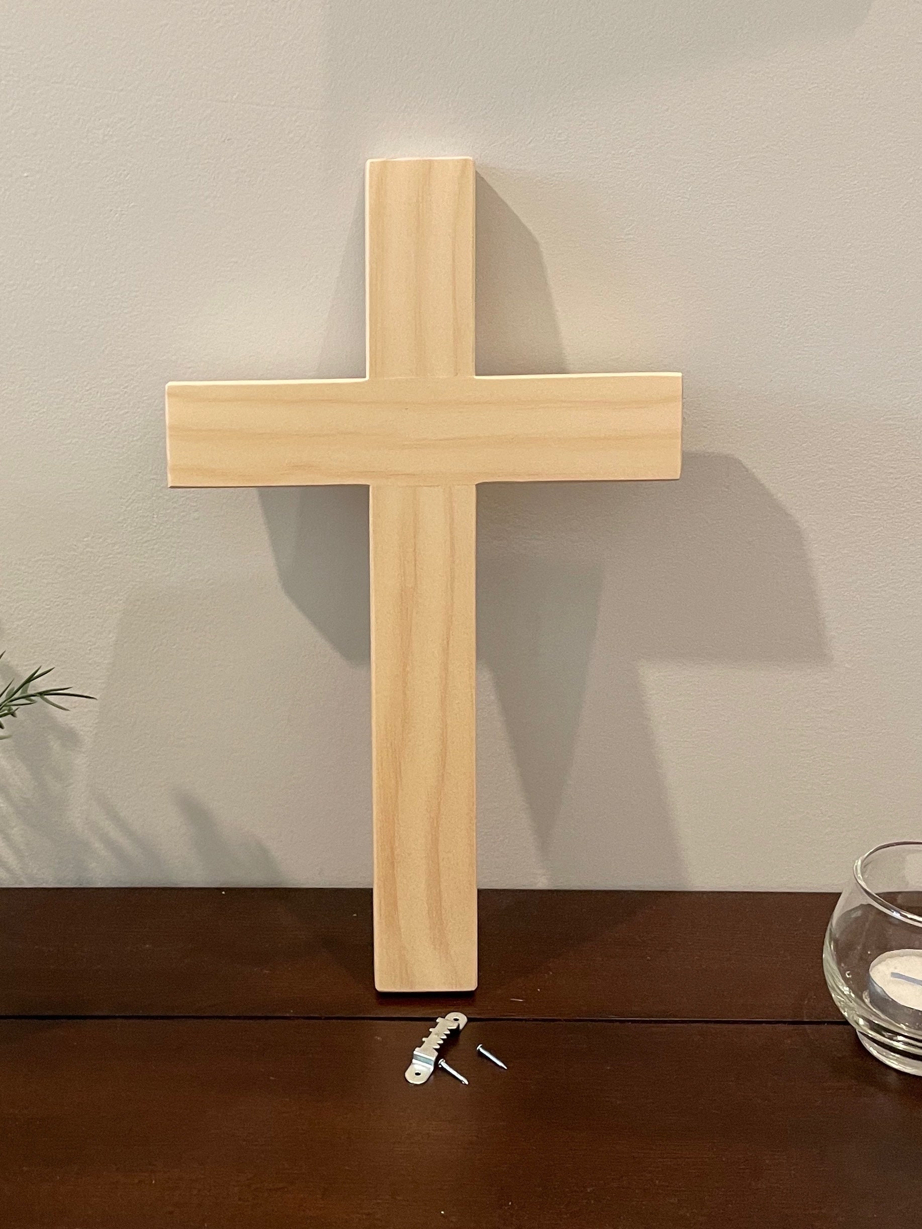 Unfinished Wood Cross Shape - Craft - up to 36 DIY 14 / 1/2