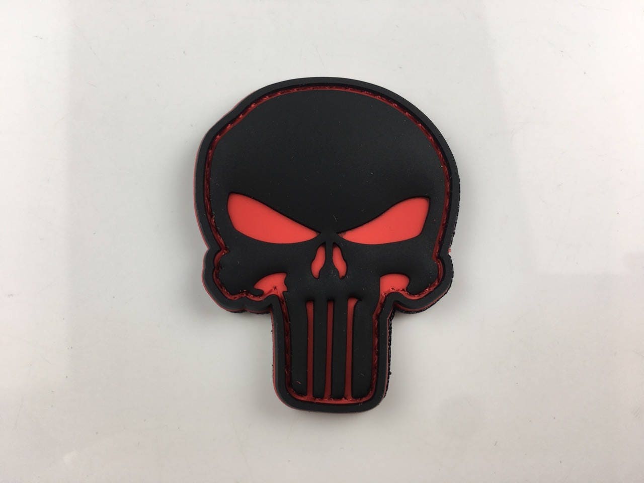 Punisher Skull Germany Flag Morale Tactical Combat PVC Rubber Fastener