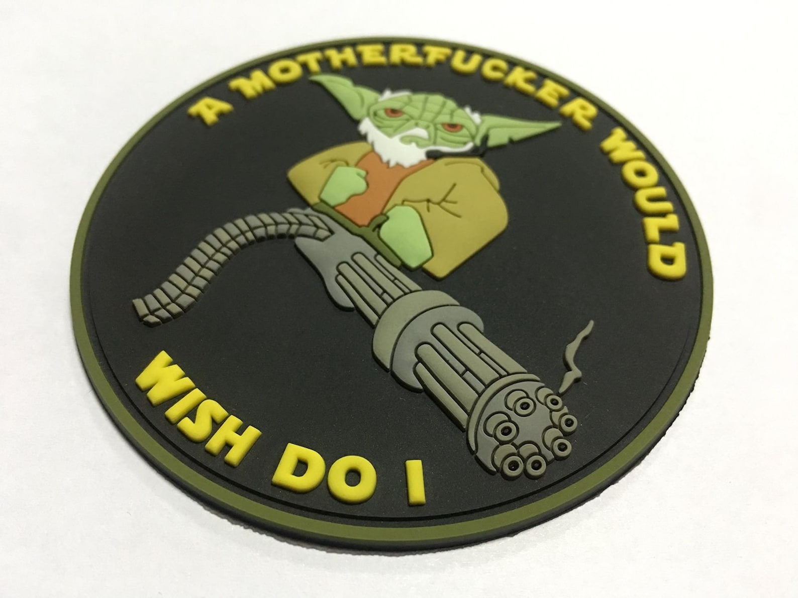 Tactical Yoda Mini Gun Ac130 Door Gunner 3D PVC Patch Morale Etsy