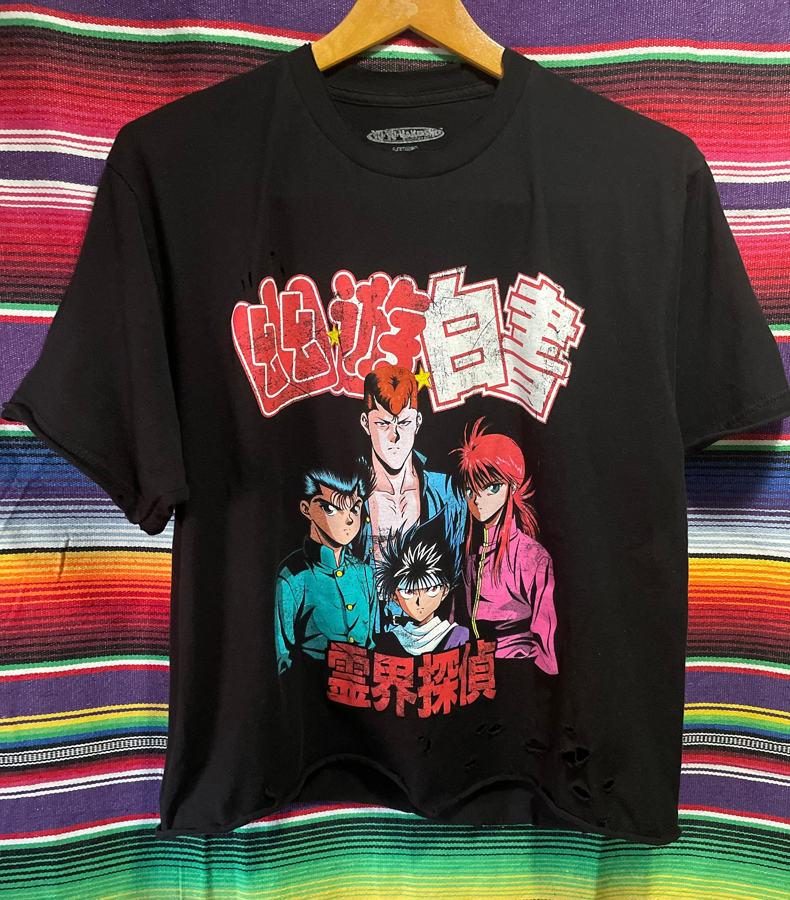 トップス 00s Yu Yu Hakusho vintage anime T-shirt Vintage Yu Yu Hakusho Ghost Files Black T-Shirt Size Small
