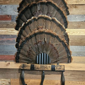 Turkey Fan Display. 20 Beard Whiskey Barrel Display. Laser Engraved