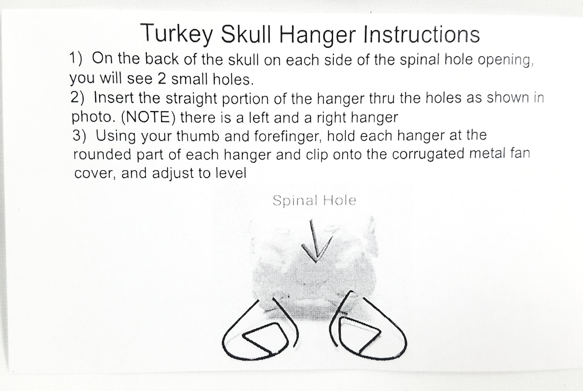 Turkey Fan and Beard Mount Kit With Skull Hangers black Etsy