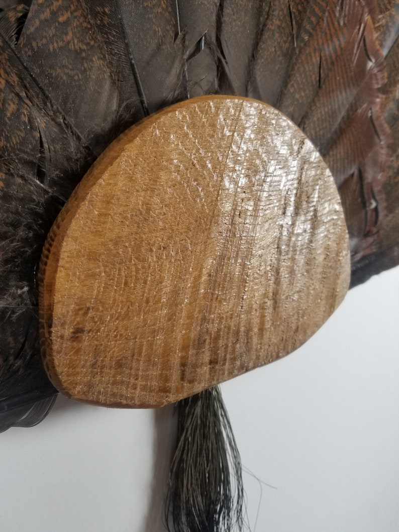 Turkey Fan Mounting Kit Rough Sawn Oak Etsy