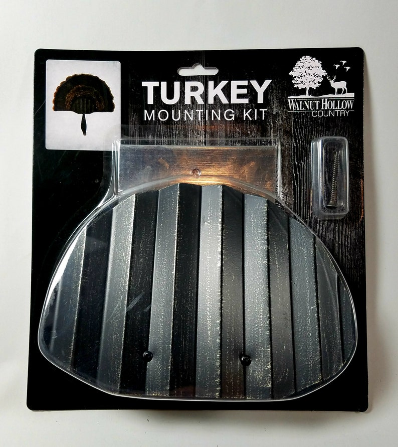 Turkey Fan and Beard Mounting Kit distressed Black Etsy
