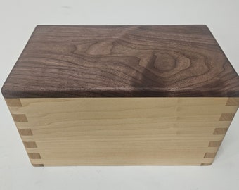 Wood Cremation Urn / Urn for Human Ashes / Walnut/Maple/ Copper Bottom / Lazer Engraving optional