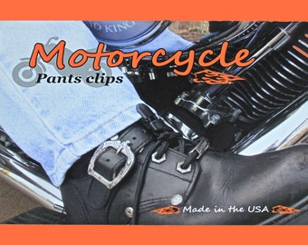 Clips para pantalones de motocicleta, correas para botas