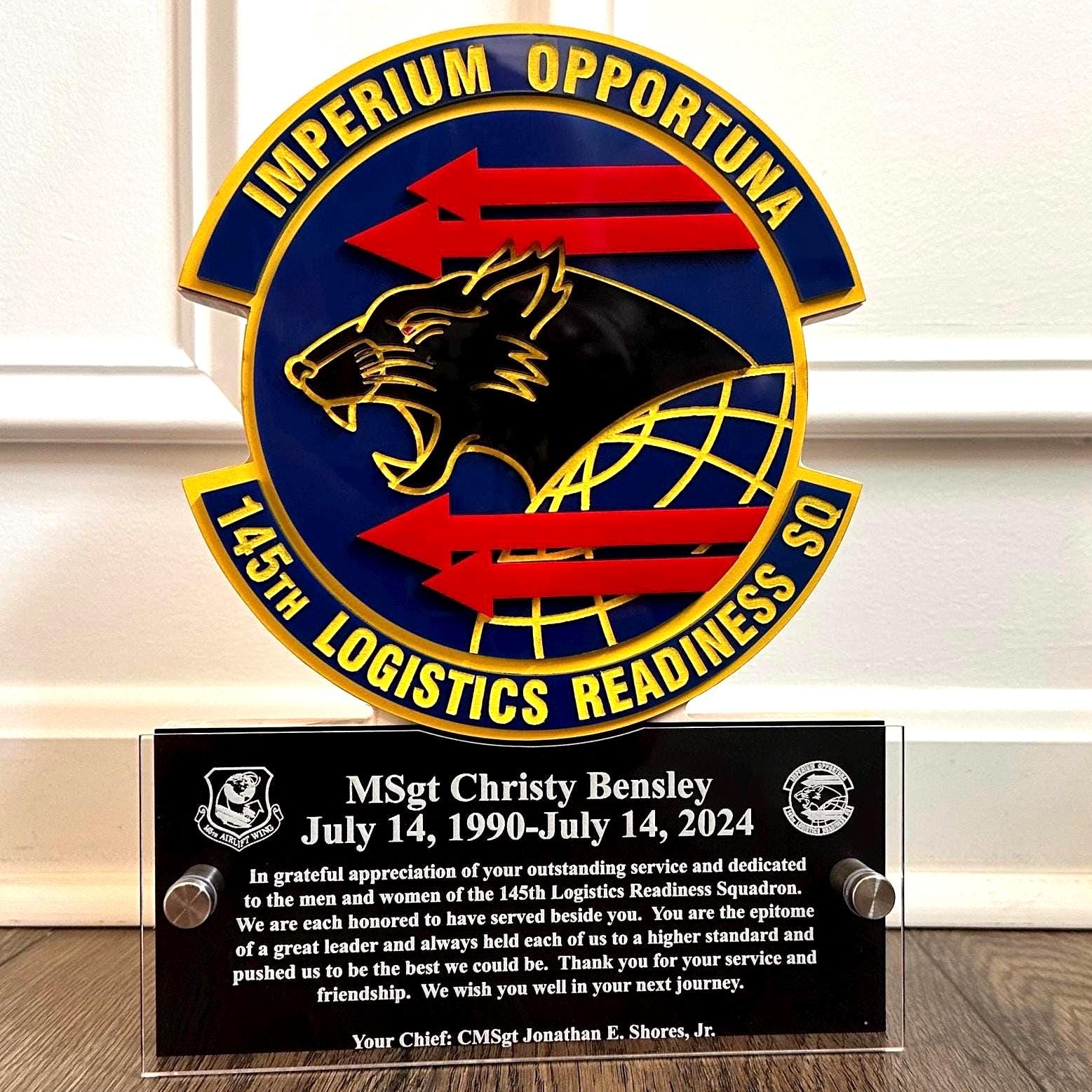 Custom Military Badge Plaque with Engravings - Your Military Emblem into a Personalized Plaque - Perfect Gift for ANY Military Personnel.
