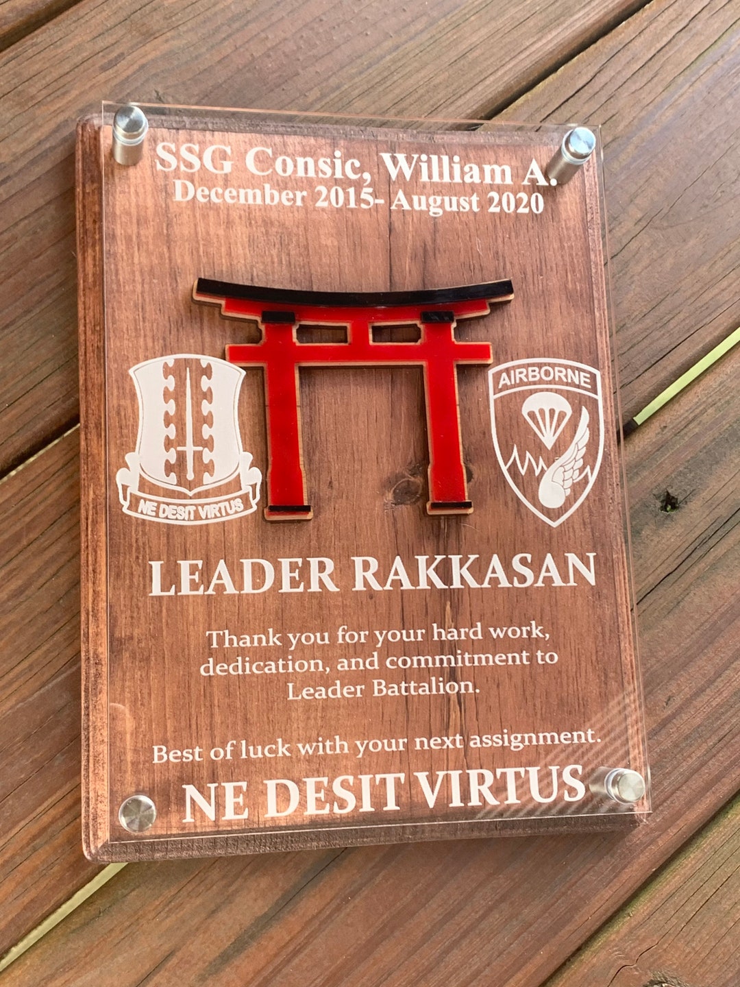 Custom Engraved Military Plaque. Completely Custom to Your Needs Etsy