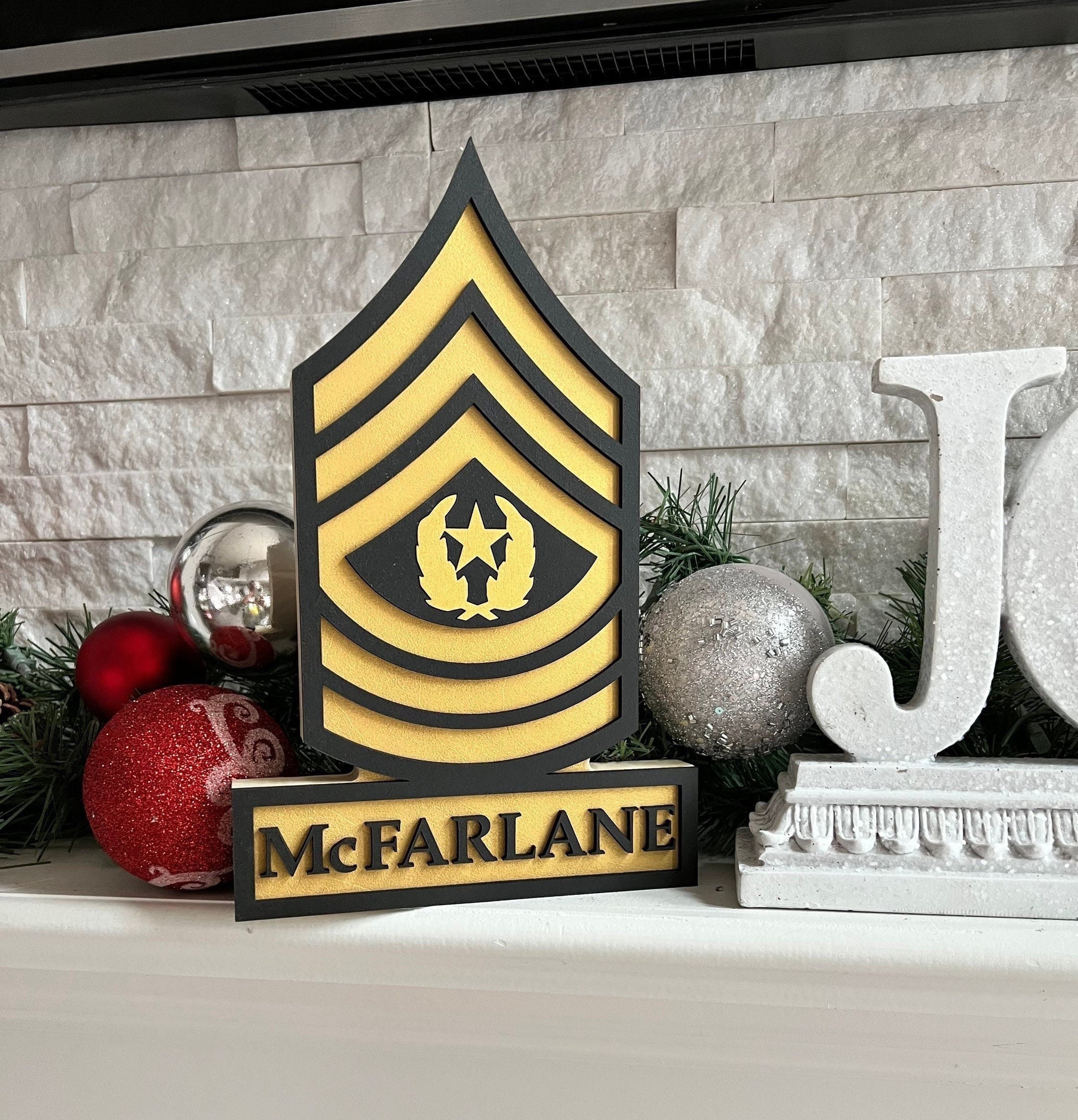 ARMY Rank Self Standing Name Plate Lolozy