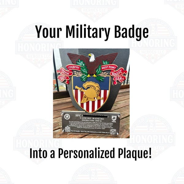 Custom Military Badge Plaque with Engravings