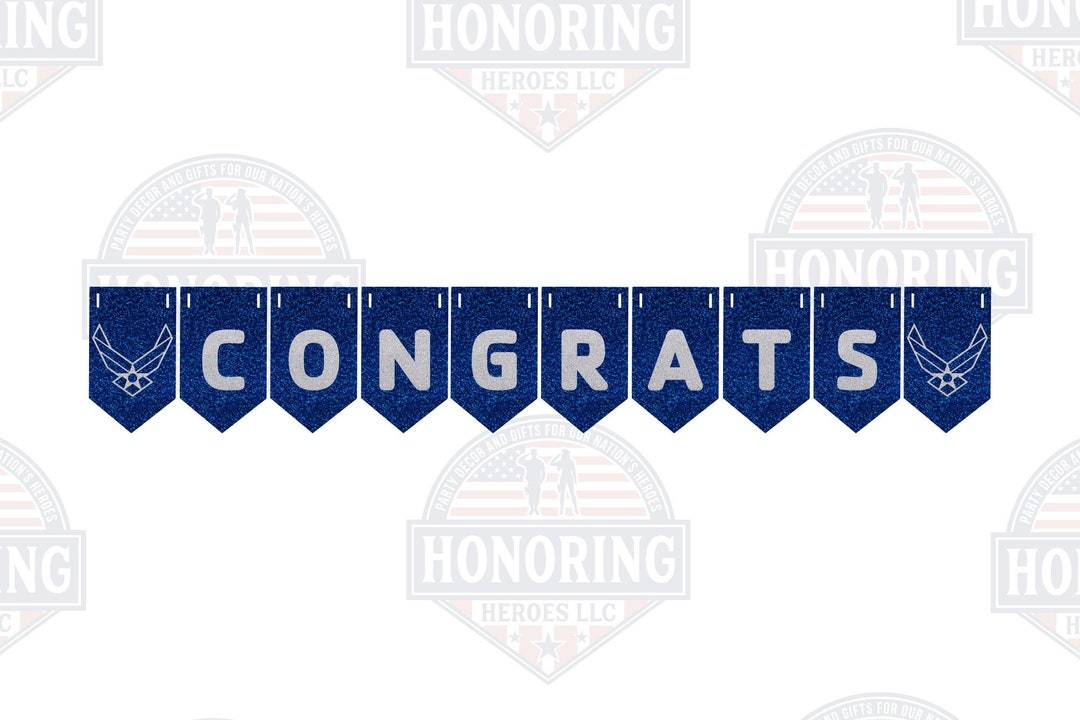 Air Force Congrats Banner USAF Congrats Banner - Etsy
