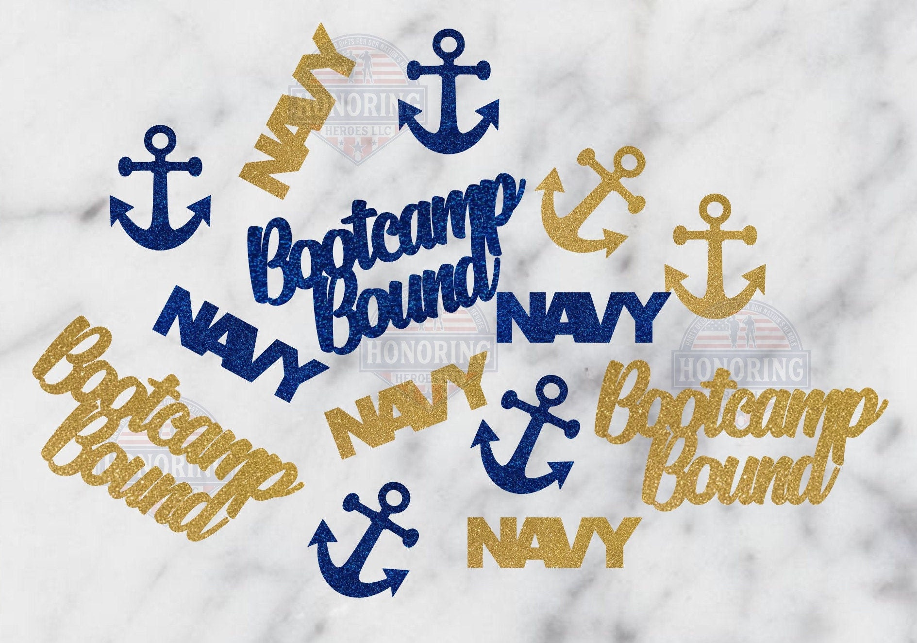 USN Navy Bootcamp Bound Confetti