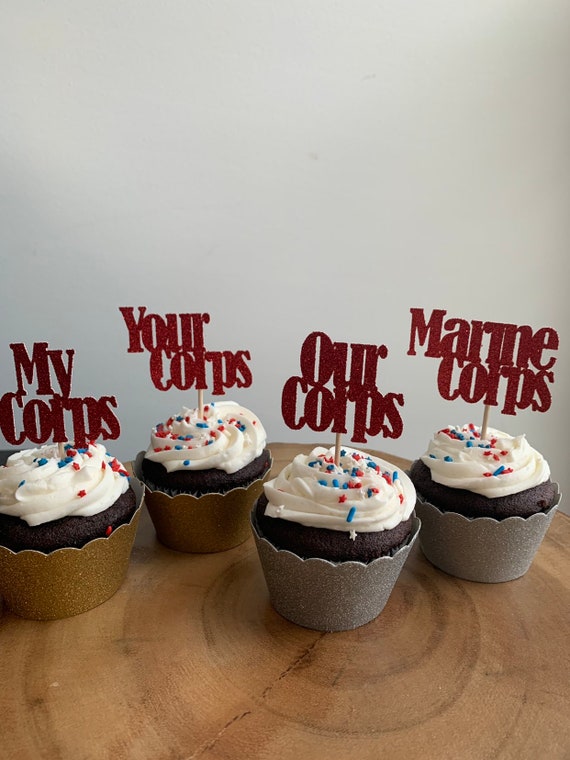 My Corps Your Corps Our Corps Marine Corps Cupcake Toppers Etsy