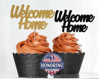 8 ct Welcome Home Cupcake Toppers