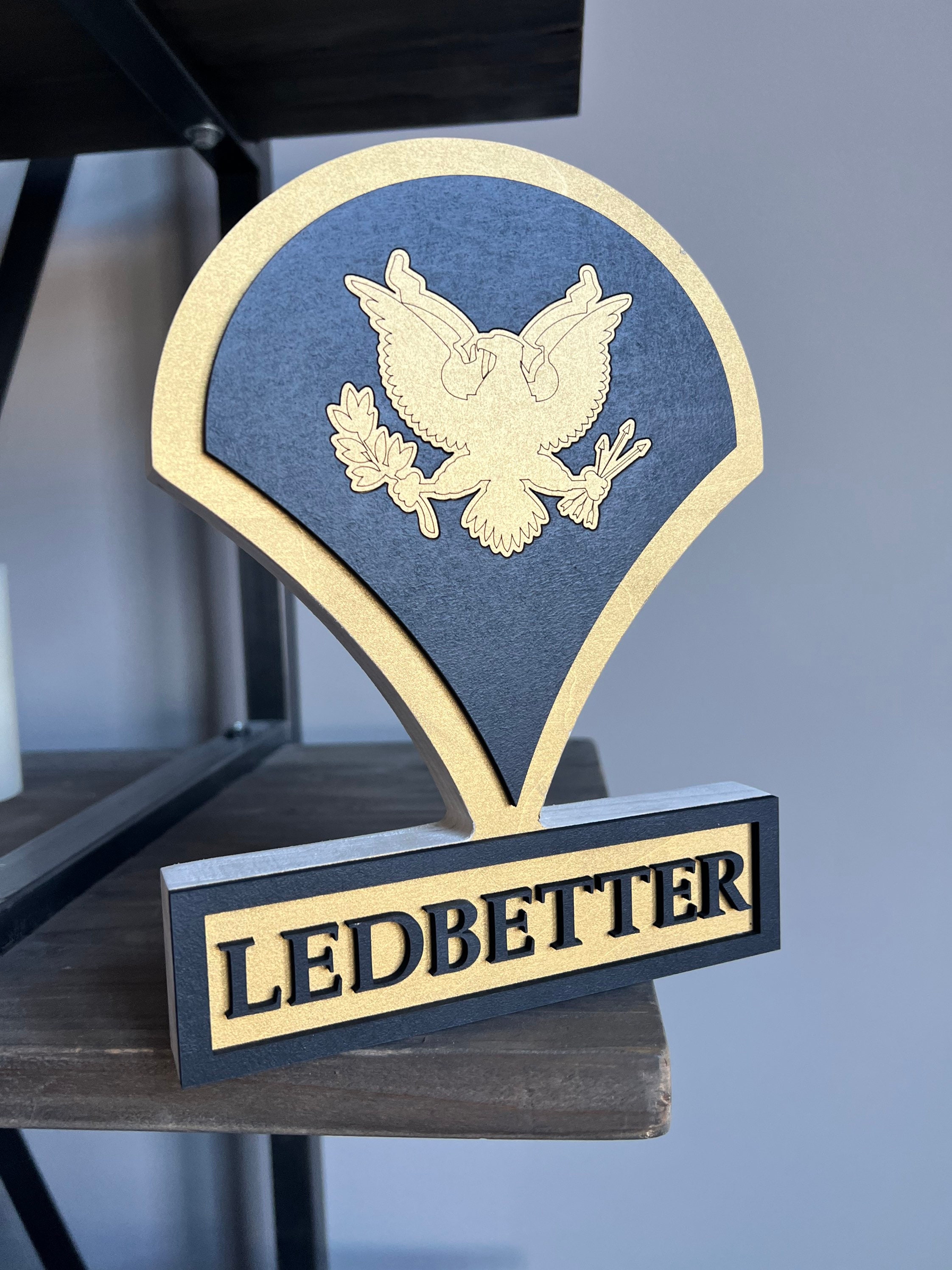 ARMY Rank Self Standing Name Plate Lolozy