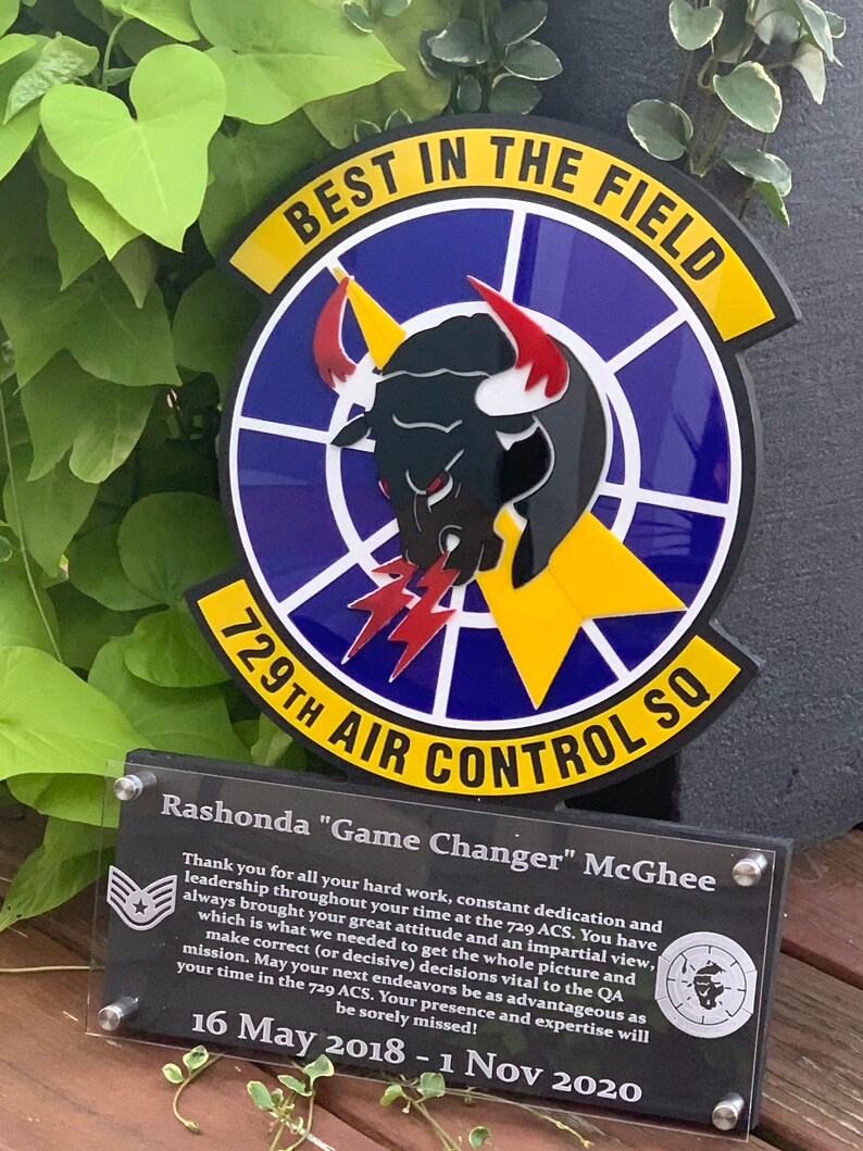 Custom Military Badge Plaque with Engravings Etsy