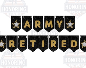 ARMY Retired Banner NO SHED!